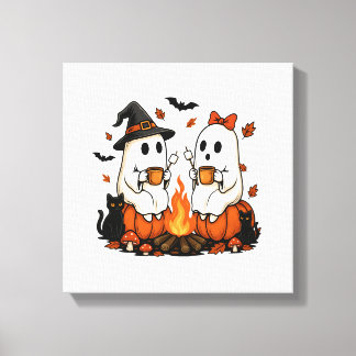 Impressão Em Tela Ghost Campfire Halloween