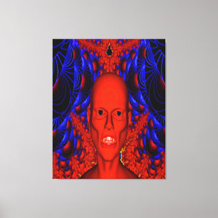 Impressão Em Tela Ghoul Vermelho