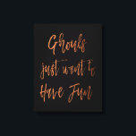 Impressão Em Tela Ghouls Só Quer Divertir-Se Com O Escrito De Hallow<br><div class="desc">Ghouls Só Querem Telas de Festa de Dia de as Bruxas engraçado Divertida Imprimidas com Típografia com Manuscrito em Telas de Folha Laranja em Impressão de Tela para Festa de Figurino. Esta Impressão de Tela faria uma decoração de excelente para uma Festa de Halloween.</div>