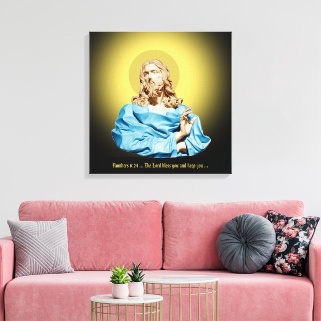 Impressão Em Tela Gian Lorenzo Bernini Bust do Cristo 1679 (Insitu(Sala de estar))