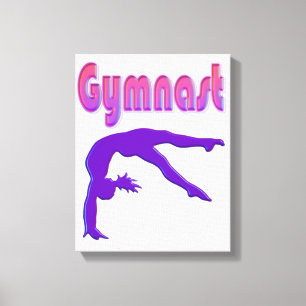 Impressão Em Tela Ginástica Tumbling Power Metalizado Roxo