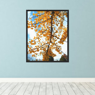Impressão Em Tela Ginkgo Amarelo deixa fotografia