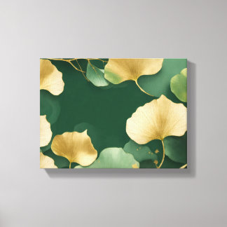Impressão Em Tela Ginkgo deixa verde-dourado
