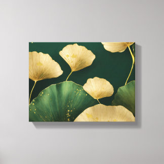 Impressão Em Tela Ginkgo deixa verde-dourado