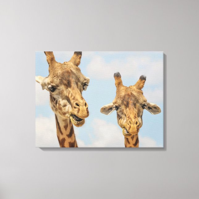 Impressão Em Tela Girafas (Frente)