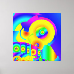 Impressão Em Tela Girassóis Abstratos 