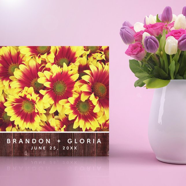 Impressão Em Tela Girassóis de outono russos no casamento de cerca (Criador carregado)