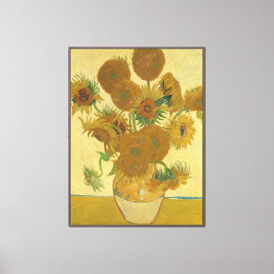 Impressão Em Tela Girassóis, Pintura a Óleo de Natureza Morta, Van G