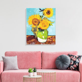 Impressão Em Tela Girassóis | Van Gogh |