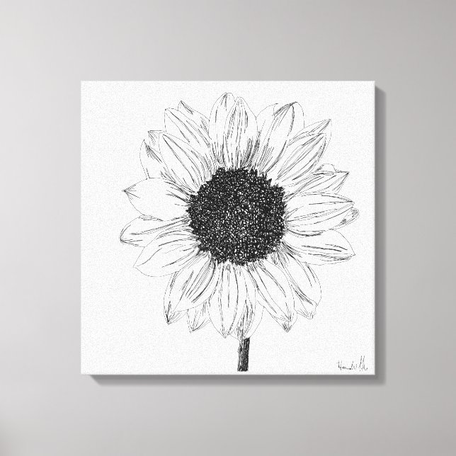 Impressão Em Tela Girassol (Frente)