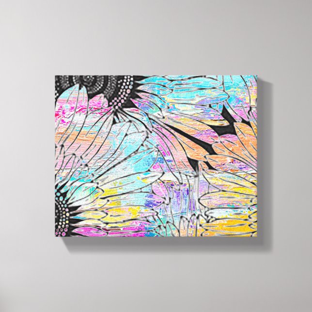 Impressão Em Tela Girassol de Verão 10" x 8" (Frente)