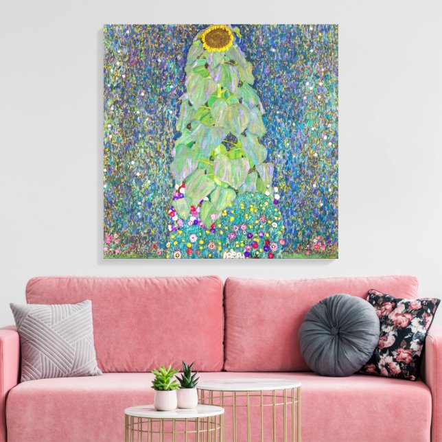 Impressão Em Tela Girassol | Gustav Klimt | (Insitu(Sala de estar))