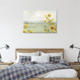 Impressão Em Tela Girassol moderno Aquarela e imagem personalizada