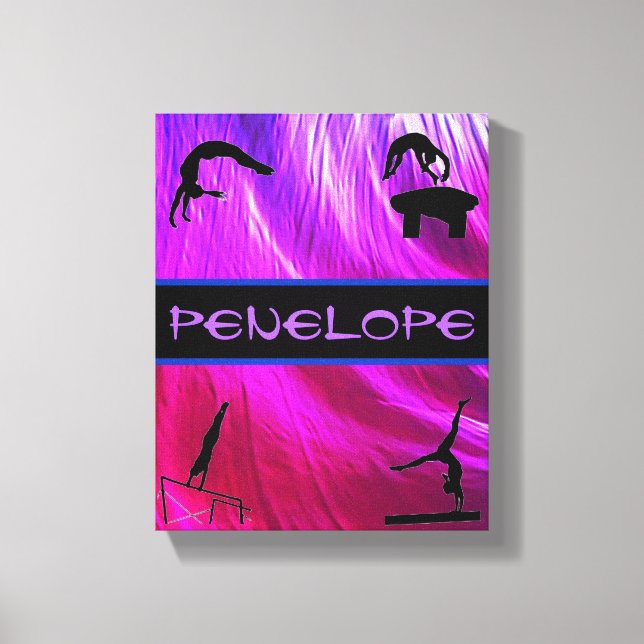 Impressão Em Tela Girls Gymnastics Events Abstrato (Frente)