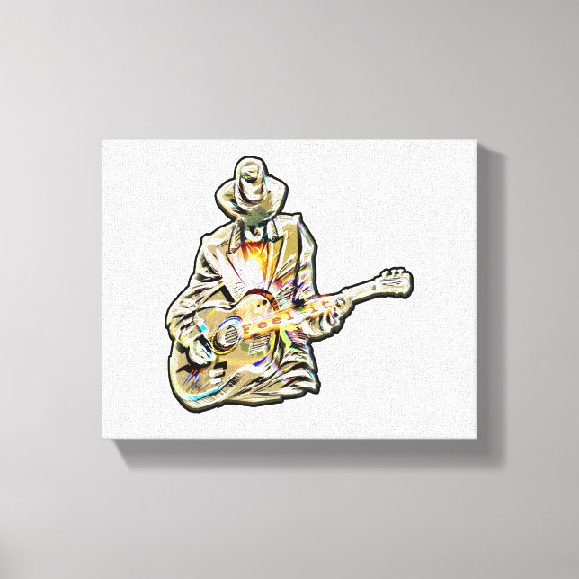 Impressão Em Tela Gitarren Blues Mann - Sinta isso (Frente)