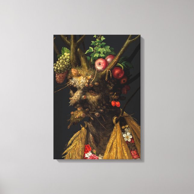 Impressão Em Tela Giuseppe Arcimboldo - Quatro Assentos numa Cabeça (Frente)