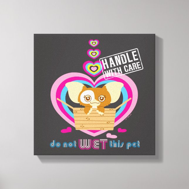 Impressão Em Tela Gizmo | Não Molhar Este Pet (Frente)