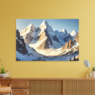 Impressão Em Tela Glacial Peaks