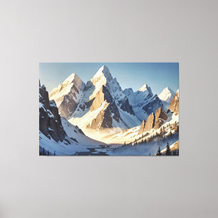 Impressão Em Tela Glacial Peaks