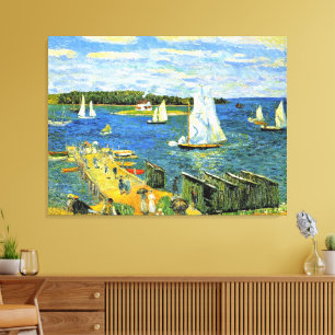 Impressão Em Tela Glackens - Mahone Bay, arte fina,