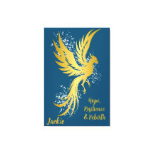 Glam Dourado Phoenix Silver Glitter Monograma Azul