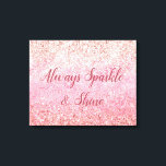 Impressão Em Tela Glam Glittery Glittery Glittery<br><div class="desc">Diamantes Rosa Glam Glitzy Glitter (não é a relíquia real,  a imagem de brilho) citação personalizada</div>