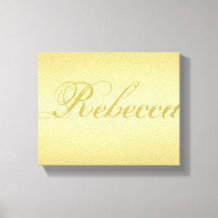 Impressão Em Tela Glamor gold background Personalizado Nome do Model