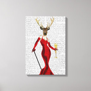 Impressão Em Tela Glamor Veer De Vermelho