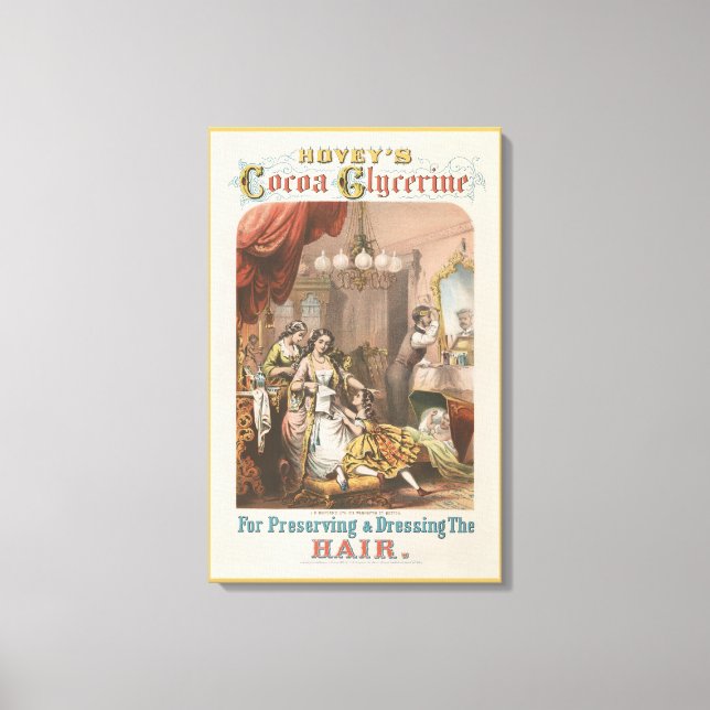 Impressão Em Tela Glicerina de cacau de Hovey, cerca de 1860 (Frente)