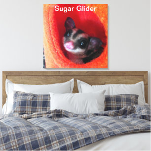 Impressão Em Tela Glider de Açúcar na Cama Laranja