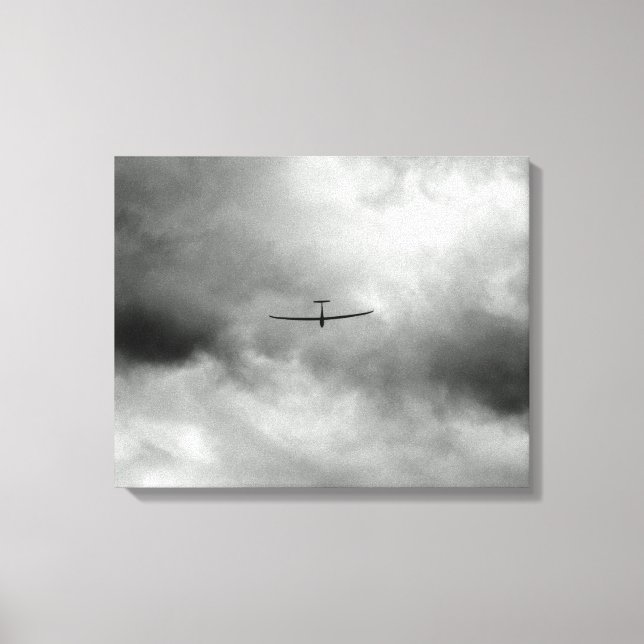 Impressão Em Tela Glider voando no céu das cinzas (Frente)