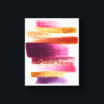 Impressão Em Tela Glitter Dourado, Rosa, Brilhante Brushstrokes<br><div class="desc">Este elegante design de menina apresenta pincéis de aquarela de rosa,  roxo e ouro. Projetado pelo Evco Studio www.zazzle.com/store/evcostudio #girly #pink #purple #gold #glitter #sparkle #na moda #style #moderno #trendy #trending #popular #elegant #design #designer #bestseller #bestseller #art #wallart #canvas #decor #homedecor #gifts #chic #home #office #work #School</div>