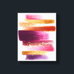 Impressão Em Tela Glitter Dourado, Rosa, Brilhante Brushstrokes<br><div class="desc">Este elegante design de menina apresenta pincéis de aquarela de rosa,  roxo e ouro. Projetado pelo Evco Studio www.zazzle.com/store/evcostudio #girly #pink #purple #gold #glitter #sparkle #na moda #style #moderno #trendy #trending #popular #elegant #design #designer #bestseller #bestseller #art #wallart #canvas #decor #homedecor #gifts #chic #home #office #work #School</div>