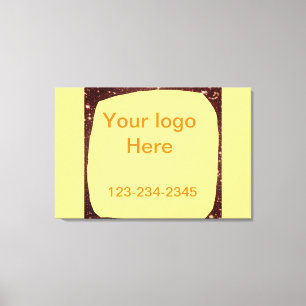 Impressão Em Tela Glitter verde simples adicione seu número de logot