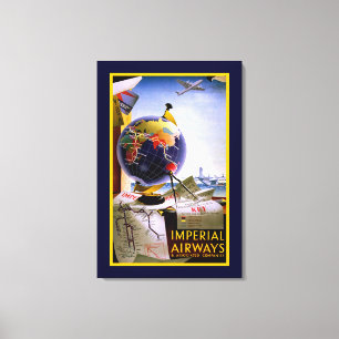 Impressão Em Tela Globo de Imperial Airways