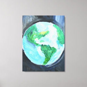Impressão Em Tela Globo do Planeta Terra Abstrato