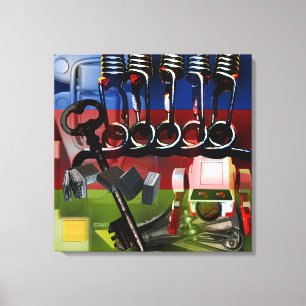 Impressão Em Tela GMT 24 Heures Cores de gradiente do projeto Quadro