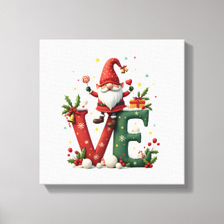 Impressão Em Tela Gnome de Natal do AMOR