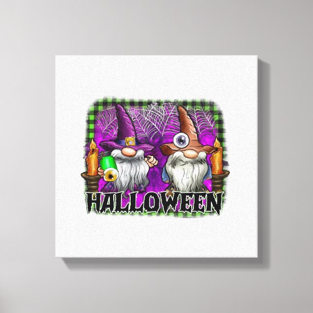 Impressão Em Tela Gnomo do Halloween (Frente)