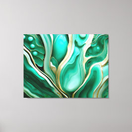 Impressão Em Tela Gold Adern: Digitale Hommage an grüne Mineralien
