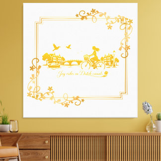 Impressão Em Tela Gold Amsterdam Arched Bridges Charm