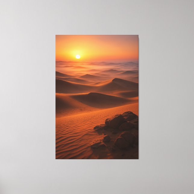 Impressão Em Tela Golden Arabian Desert Dawn – Cinematic Landscape (Frente)