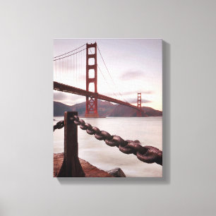 Impressão Em Tela Golden gate bridge contra montanhas