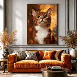 Impressão Em Tela Golden Gaze