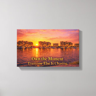 Impressão Em Tela Golden Hour Waterfront Cityscape Print | Sunset Ma