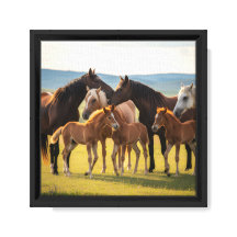 Golden Meadow Herd – Mares & Foals Wall Art