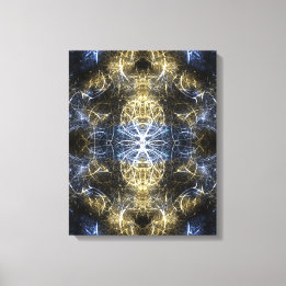 Impressão Em Tela Golden Plasma Sacred Geometry Fractal Art