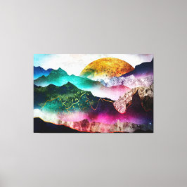 Impressão Em Tela Golden Sun over Gemstone Mountains