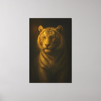 Impressão Em Tela Golden White Tiger – Fine Art Portrait