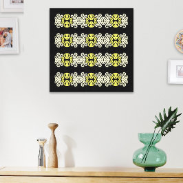 Impressão Em Tela Golden Yellow Ornamental Stripe Seamless Pattern